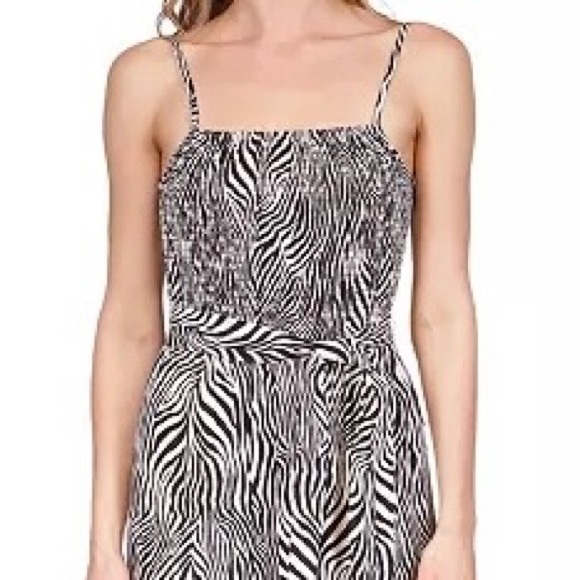 MICHAEL MICHAEL KORS Zebra-Print
Smocked Jumpsuit size Petite medium P/M MP PM - Picture 5 of 7